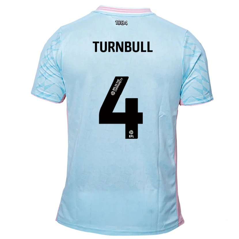 Danxen Mujer Camiseta Jordan Turnbull #4 Celeste Rosa 2ª Equipación 2025/26 La Camisa