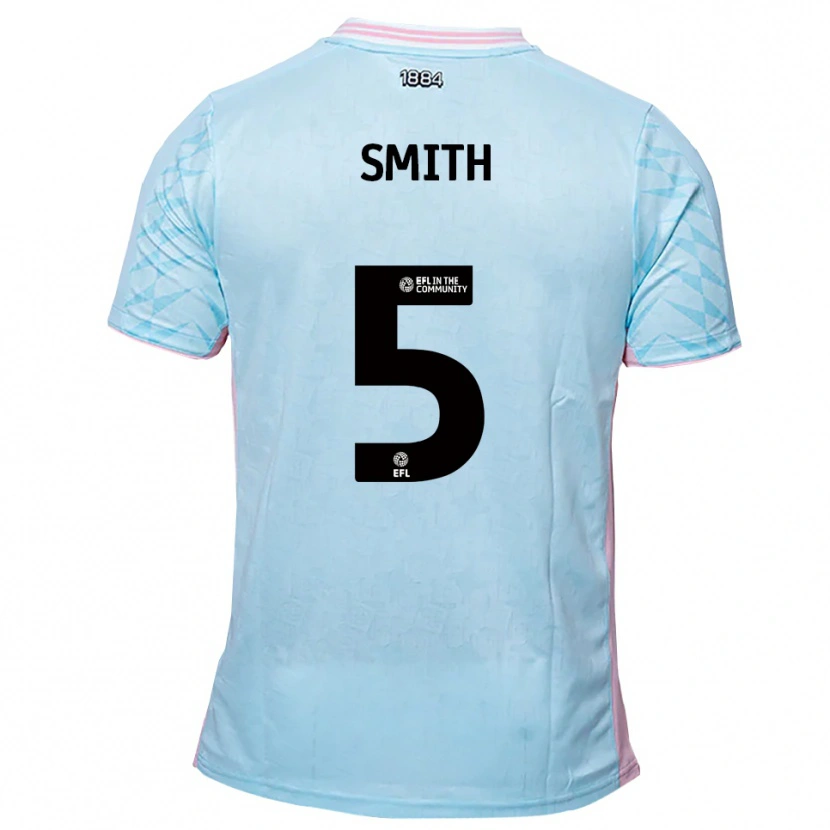Danxen Mujer Camiseta Nathan Smith #5 Celeste Rosa 2ª Equipación 2025/26 La Camisa