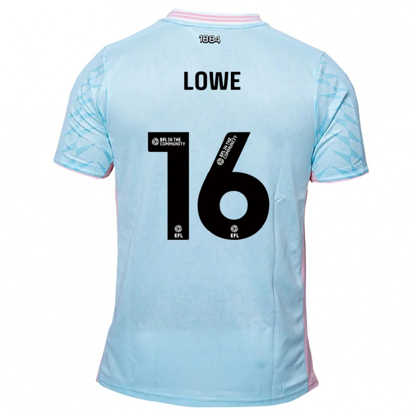 Danxen Mujer Camiseta Jason Lowe #16 Celeste Rosa 2ª Equipación 2025/26 La Camisa