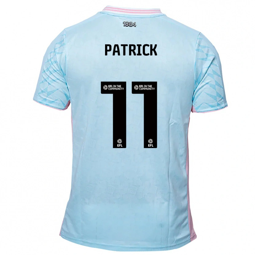 Danxen Mujer Camiseta Omari Patrick #11 Celeste Rosa 2ª Equipación 2025/26 La Camisa