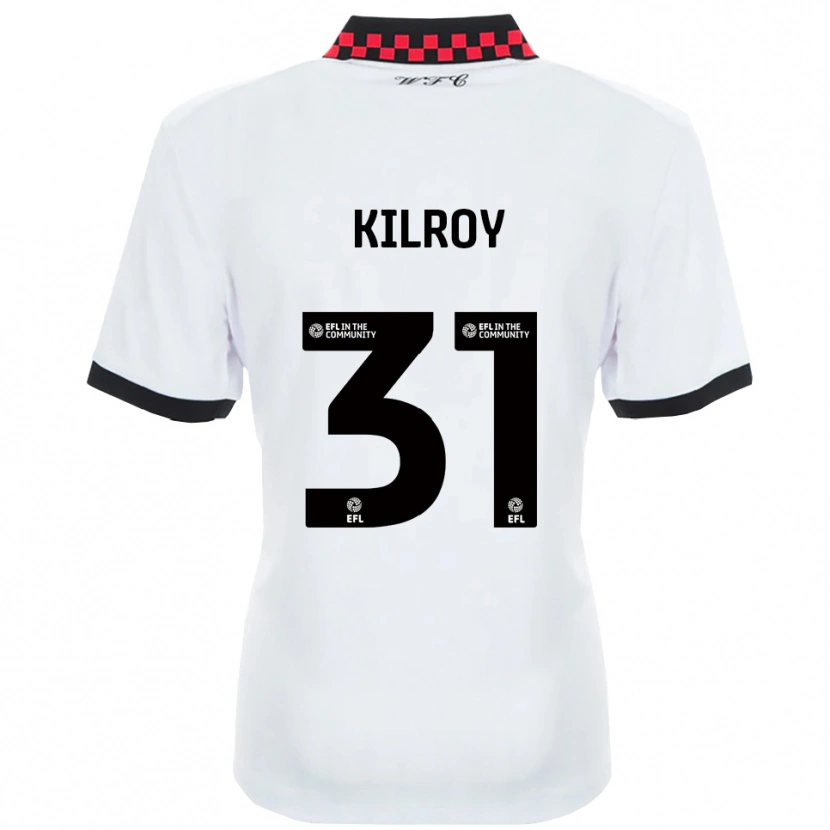 Danxen Mujer Camiseta Jenson Kilroy #31 Blanco Negro 2ª Equipación 2025/26 La Camisa