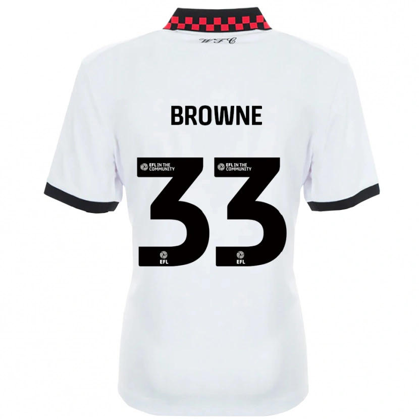 Danxen Mujer Camiseta Rico Browne #33 Blanco Negro 2ª Equipación 2025/26 La Camisa