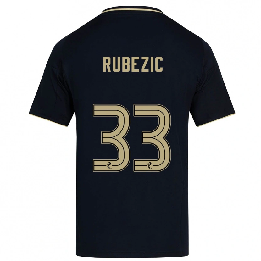 Danxen Mujer Camiseta Slobodan Rubezic #33 Azul Marino Dorado 2ª Equipación 2025/26 La Camisa