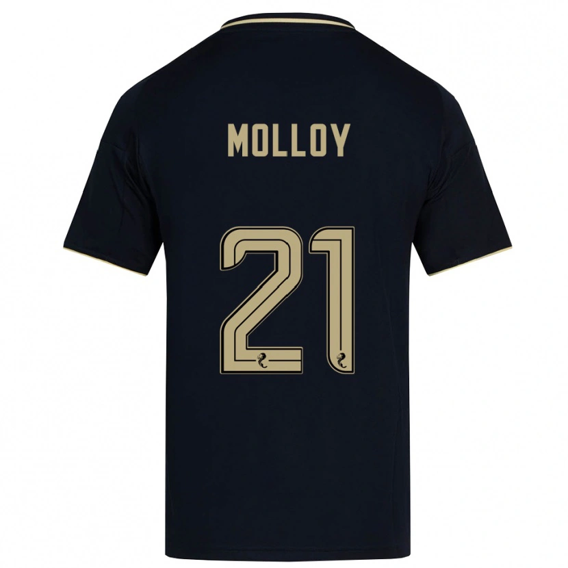 Danxen Mujer Camiseta Gavin Molloy #21 Azul Marino Dorado 2ª Equipación 2025/26 La Camisa