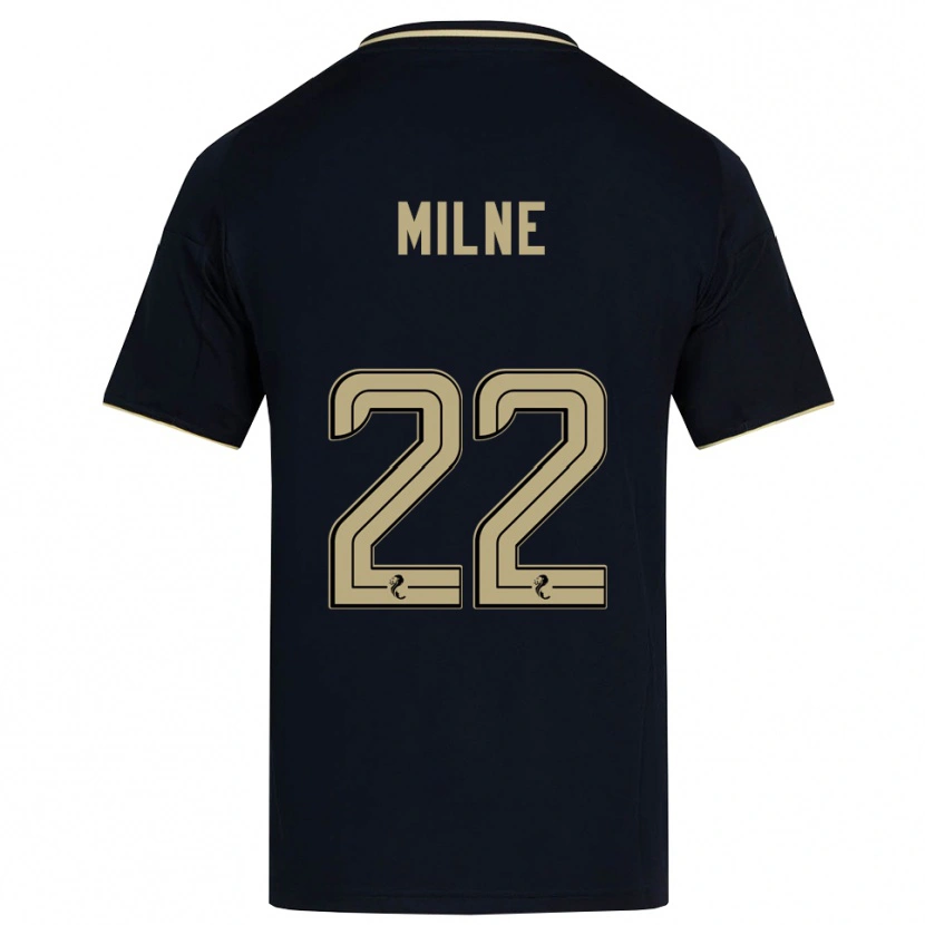 Danxen Mujer Camiseta Jack Milne #22 Azul Marino Dorado 2ª Equipación 2025/26 La Camisa