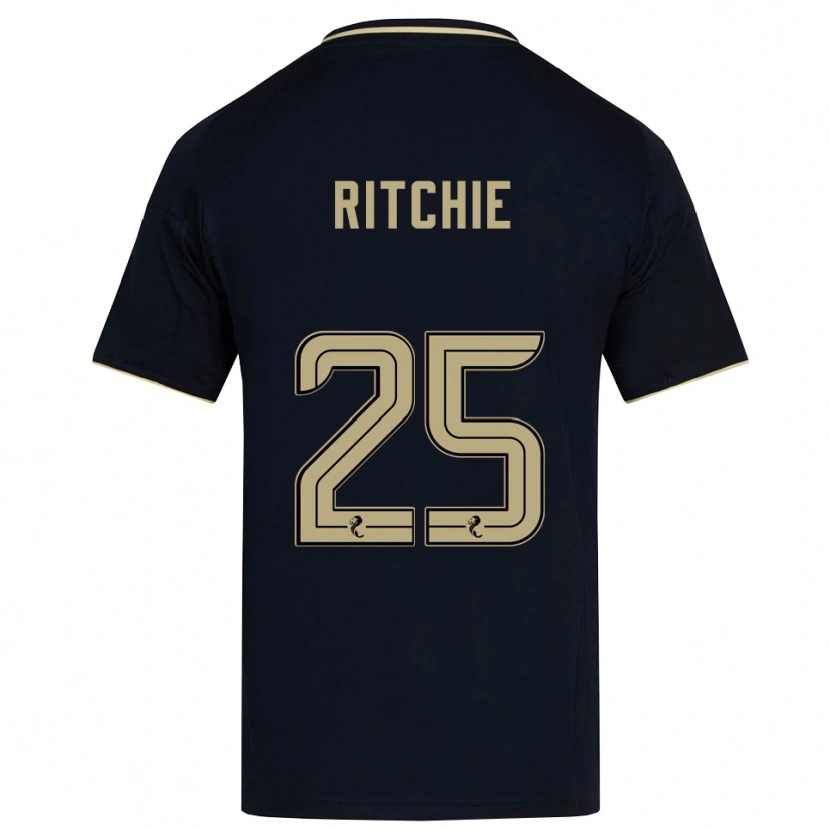 Danxen Mujer Camiseta Tom Ritchie #25 Azul Marino Dorado 2ª Equipación 2025/26 La Camisa