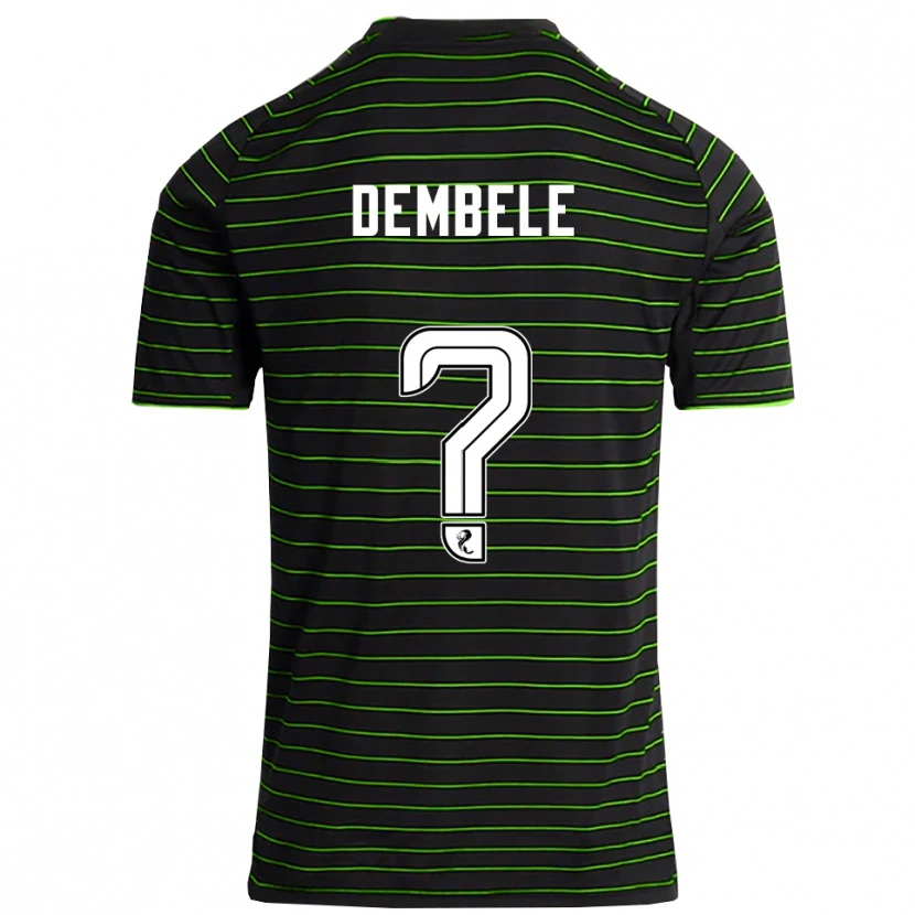Danxen Mujer Camiseta Hassan Dembele #0 Negro Verde 2ª Equipación 2025/26 La Camisa
