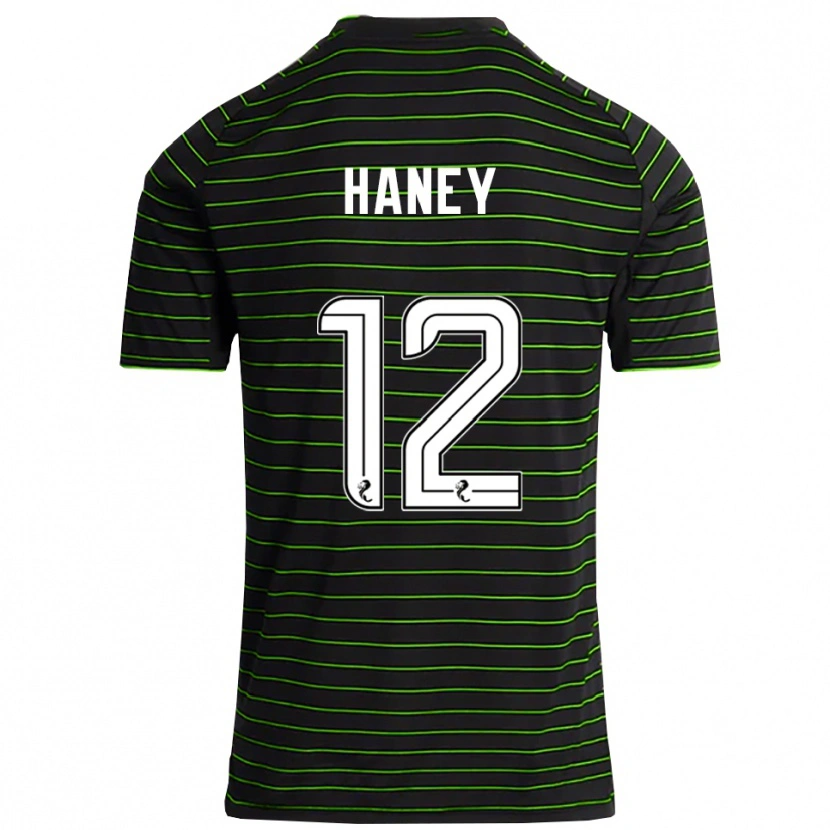 Danxen Mujer Camiseta Joseph Haney #12 Negro Verde 2ª Equipación 2025/26 La Camisa