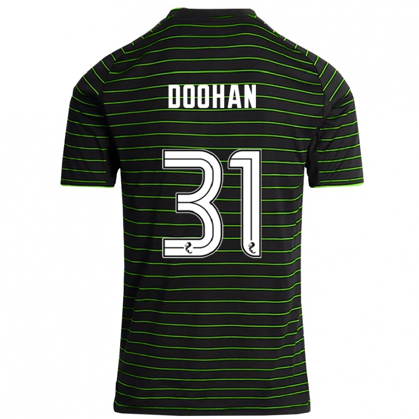 Danxen Mujer Camiseta Ross Doohan #31 Negro Verde 2ª Equipación 2025/26 La Camisa