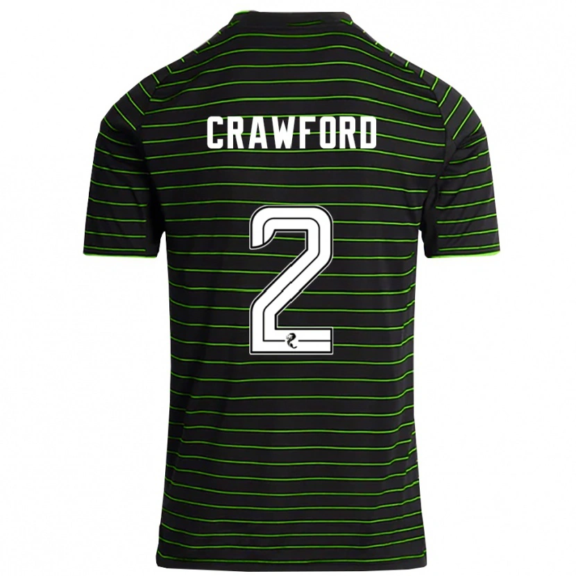 Danxen Mujer Camiseta Cole Crawford #2 Negro Verde 2ª Equipación 2025/26 La Camisa