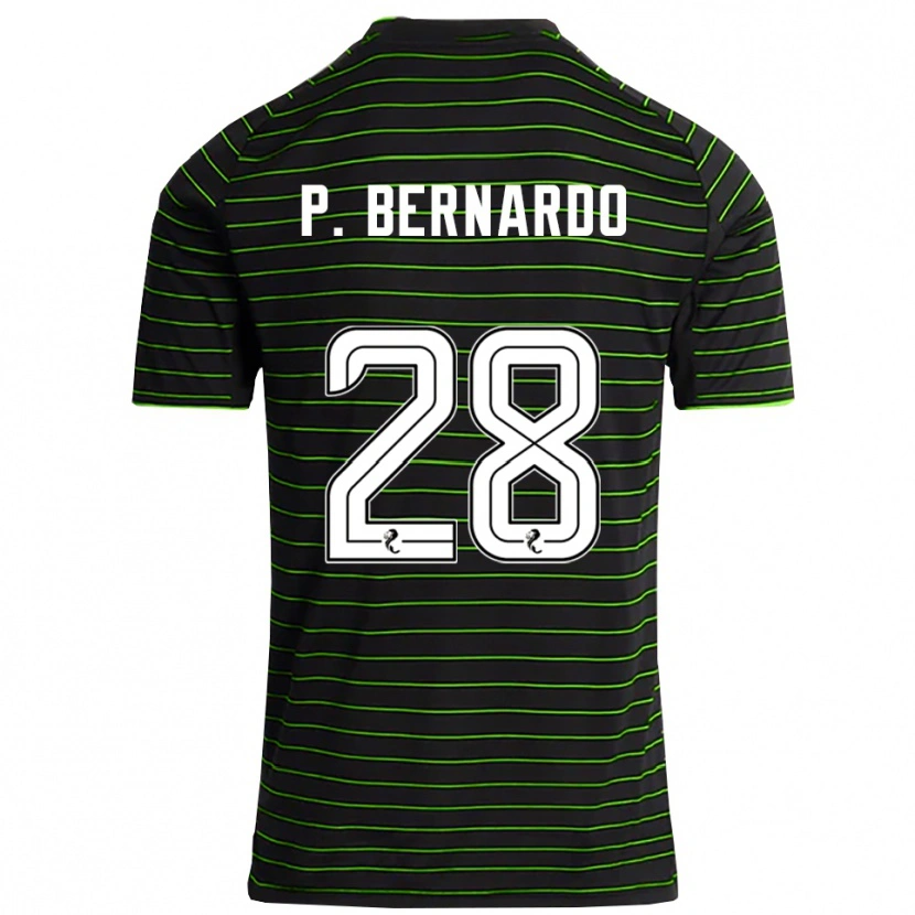 Danxen Mujer Camiseta Paulo Bernardo #28 Negro Verde 2ª Equipación 2025/26 La Camisa