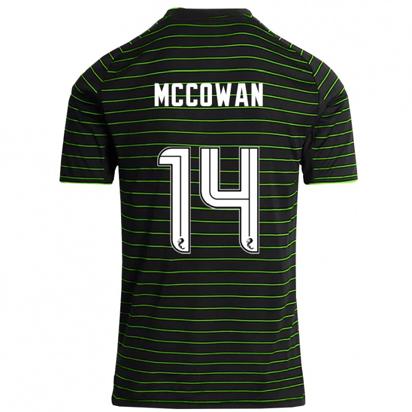 Danxen Mujer Camiseta Luke Mccowan #14 Negro Verde 2ª Equipación 2025/26 La Camisa