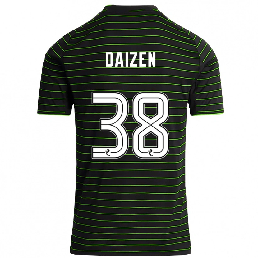 Danxen Mujer Camiseta Daizen Maeda #38 Negro Verde 2ª Equipación 2025/26 La Camisa