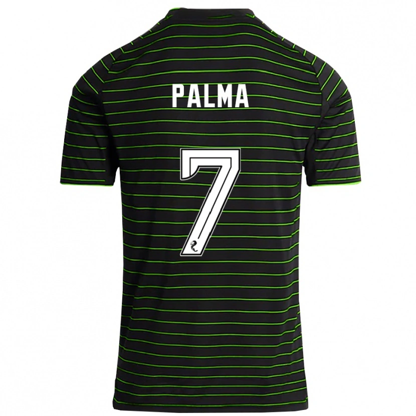 Danxen Mujer Camiseta Luis Palma #7 Negro Verde 2ª Equipación 2025/26 La Camisa