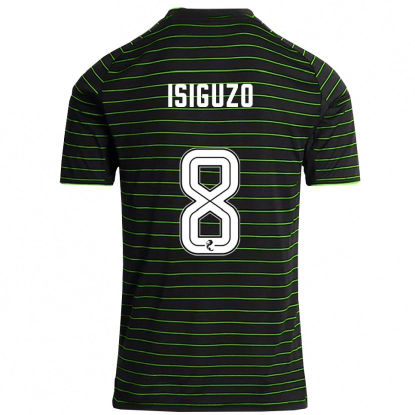 Danxen Mujer Camiseta Samuel Isiguzo #8 Negro Verde 2ª Equipación 2025/26 La Camisa
