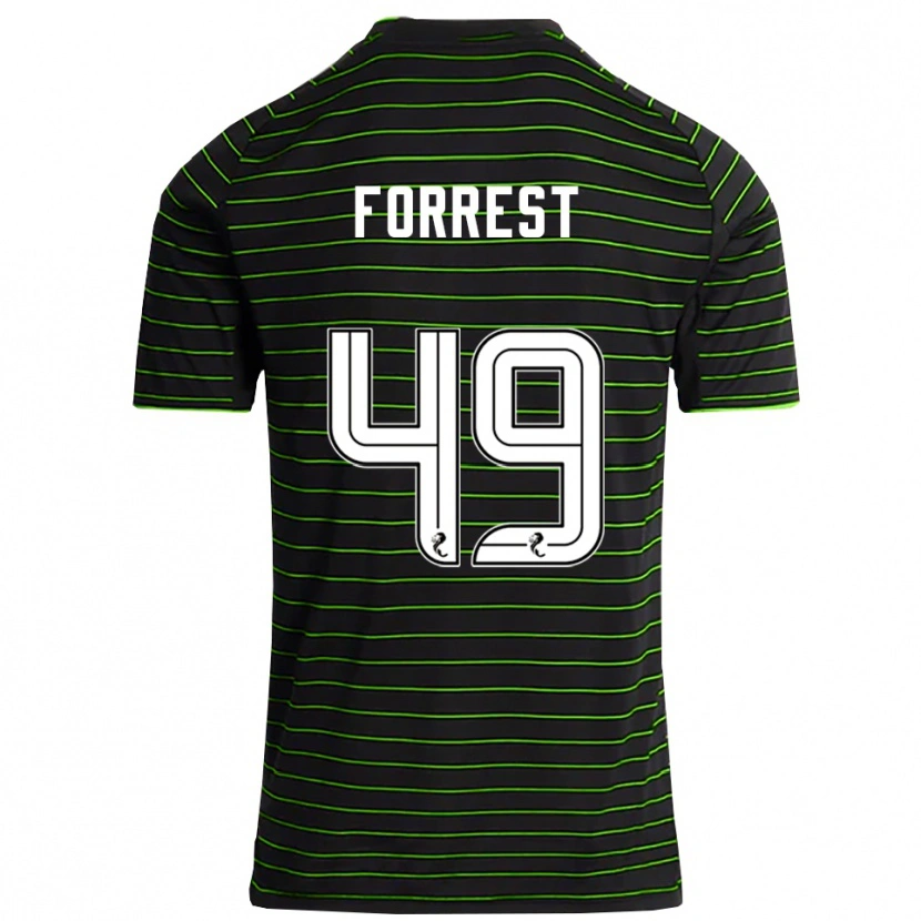 Danxen Mujer Camiseta James Forrest #49 Negro Verde 2ª Equipación 2025/26 La Camisa