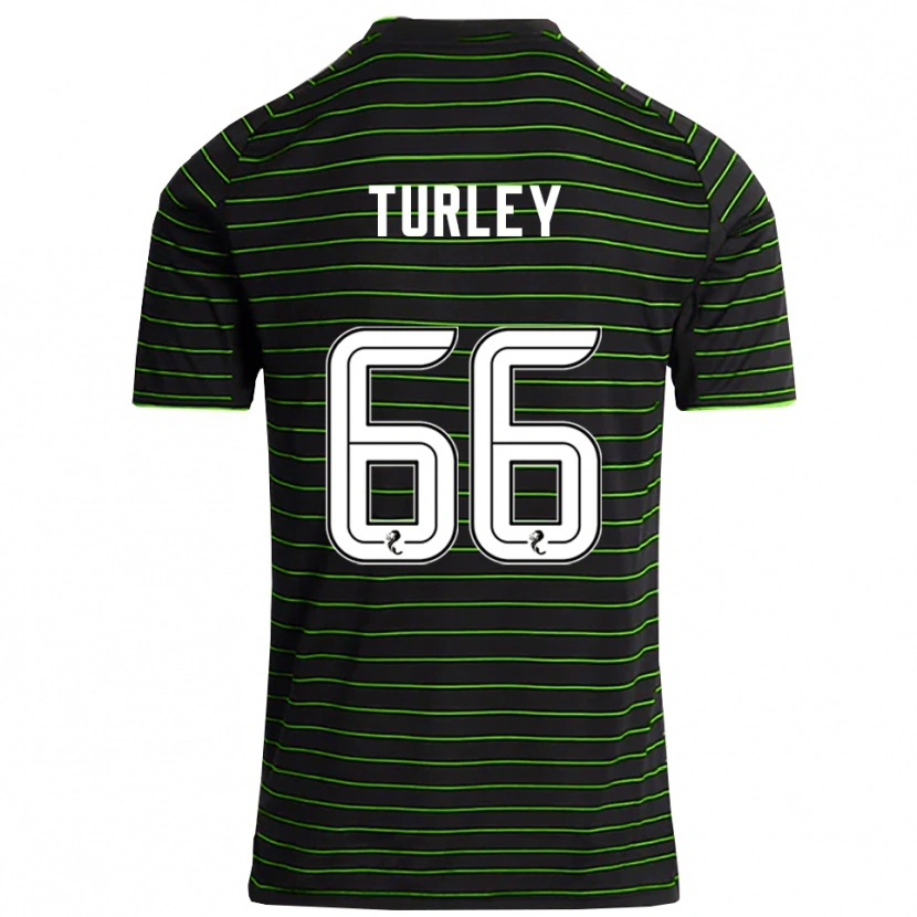 Danxen Mujer Camiseta Francis Turley #66 Negro Verde 2ª Equipación 2025/26 La Camisa