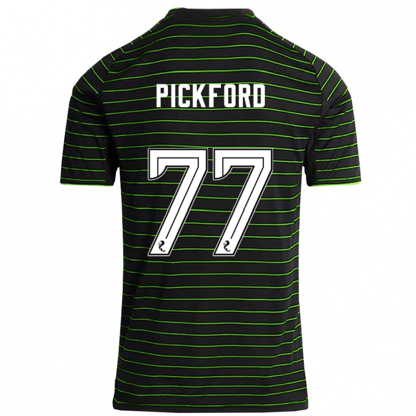 Danxen Mujer Camiseta Tom Pickford #77 Negro Verde 2ª Equipación 2025/26 La Camisa