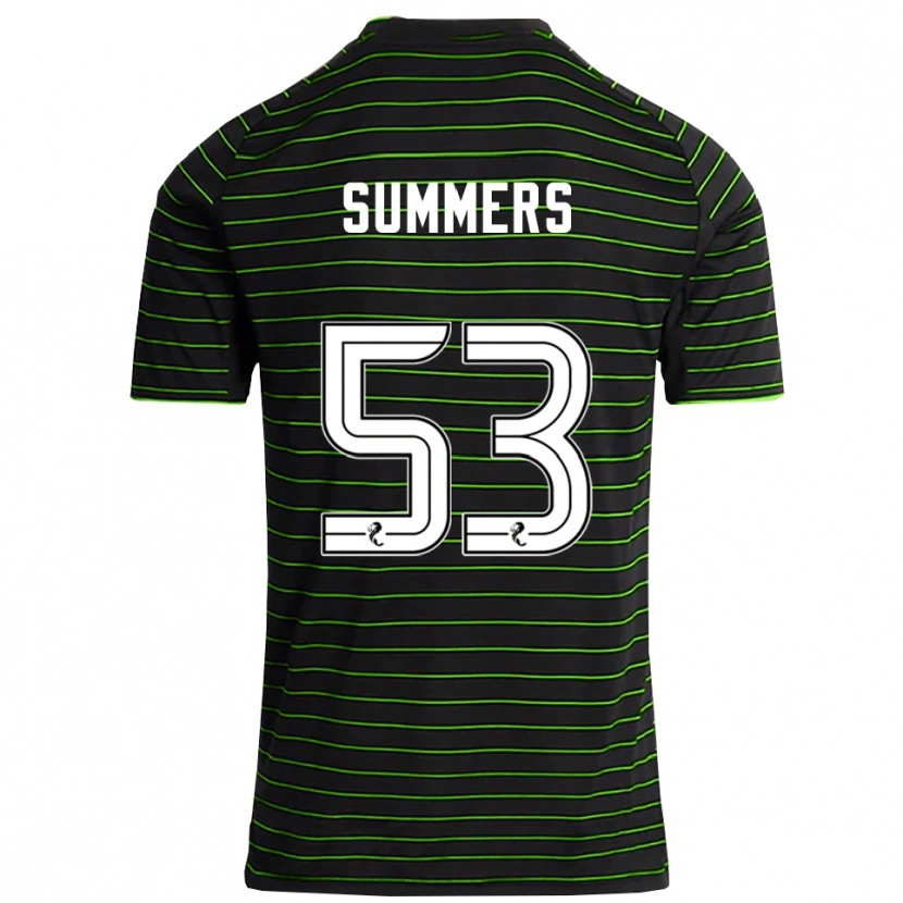 Danxen Mujer Camiseta Ben Summers #53 Negro Verde 2ª Equipación 2025/26 La Camisa