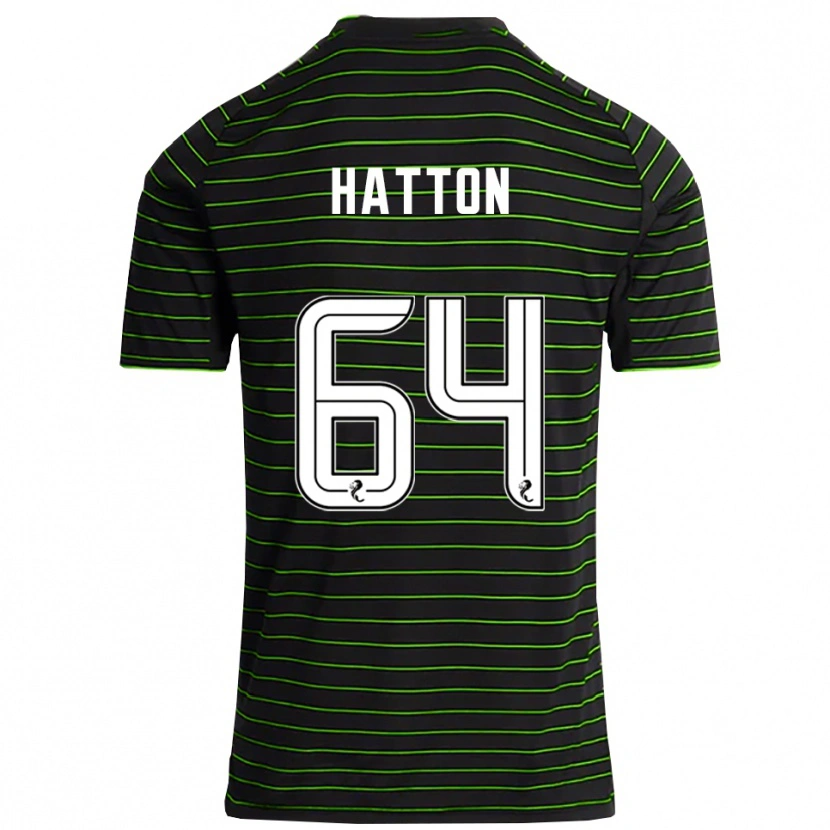 Danxen Mujer Camiseta Thomas Hatton #64 Negro Verde 2ª Equipación 2025/26 La Camisa
