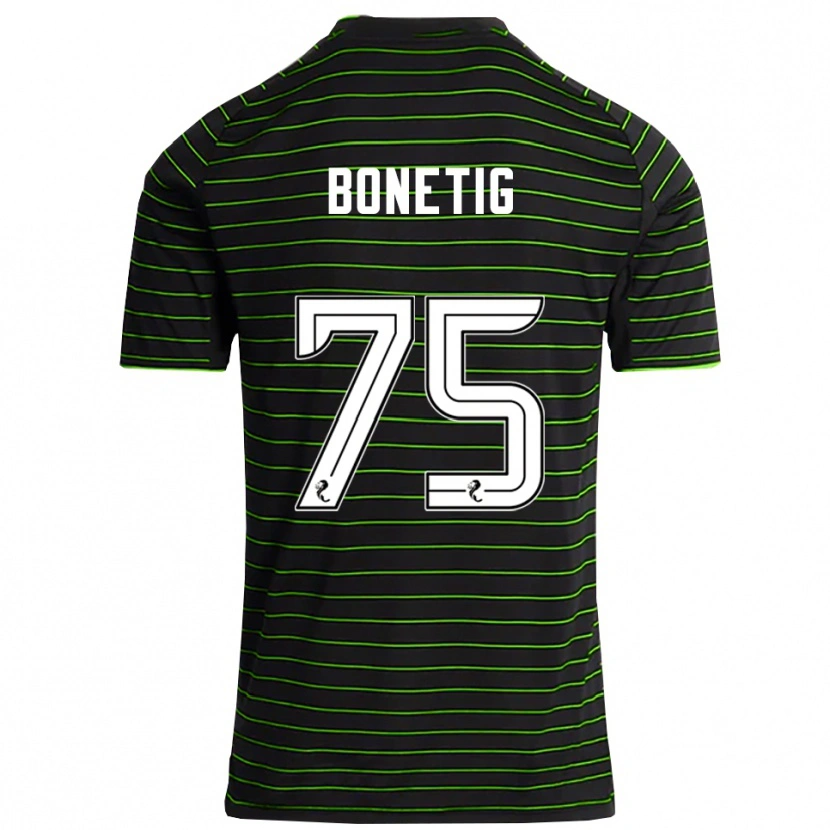 Danxen Mujer Camiseta Liam Bonetig #75 Negro Verde 2ª Equipación 2025/26 La Camisa