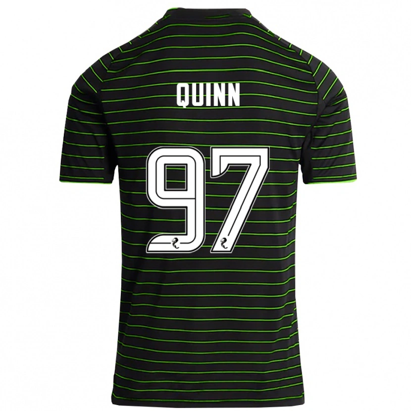 Danxen Mujer Camiseta Ben Quinn #97 Negro Verde 2ª Equipación 2025/26 La Camisa