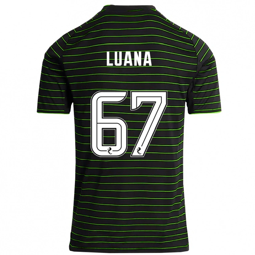 Danxen Mujer Camiseta Luana Muñoz #67 Negro Verde 2ª Equipación 2025/26 La Camisa