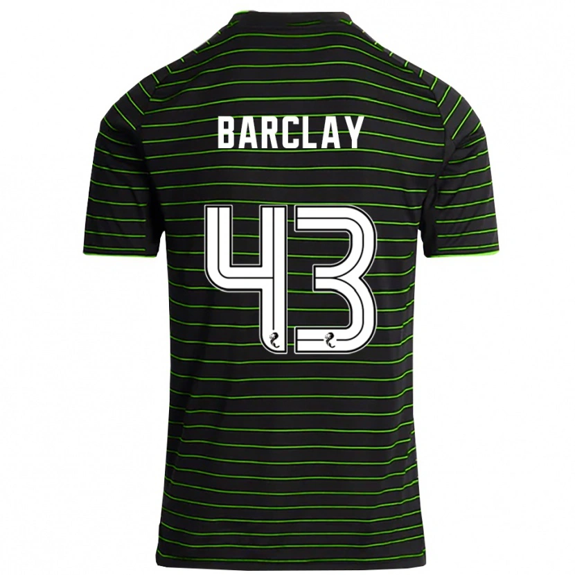 Danxen Mujer Camiseta Lucy Barclay #43 Negro Verde 2ª Equipación 2025/26 La Camisa