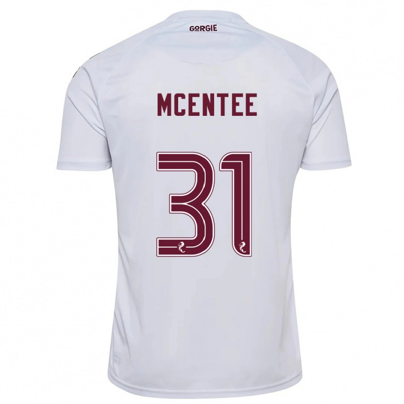 Danxen Mujer Camiseta Oisin Mcentee #31 Blanco Borgoña 2ª Equipación 2025/26 La Camisa