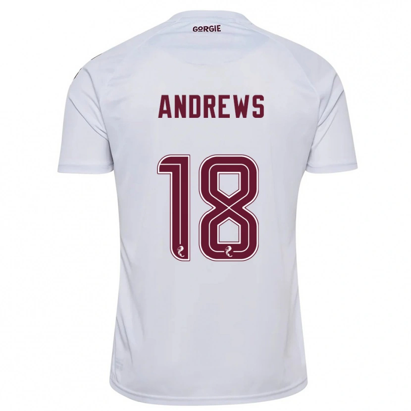 Danxen Mujer Camiseta Joely Andrews #18 Blanco Borgoña 2ª Equipación 2025/26 La Camisa