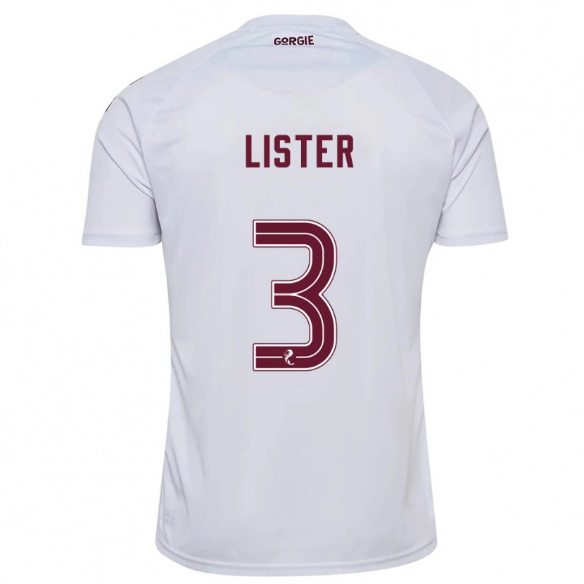 Danxen Mujer Camiseta Henry James #3 Blanco Borgoña 2ª Equipación 2025/26 La Camisa