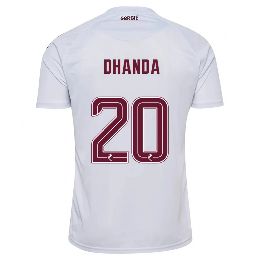 Danxen Mujer Camiseta Yan Dhanda #20 Blanco Borgoña 2ª Equipación 2025/26 La Camisa