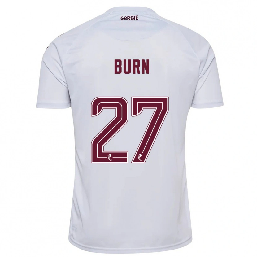 Danxen Mujer Camiseta Gregor Burn #27 Blanco Borgoña 2ª Equipación 2025/26 La Camisa