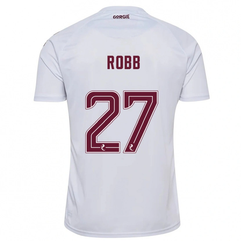 Danxen Mujer Camiseta Callen Robb #27 Blanco Borgoña 2ª Equipación 2025/26 La Camisa