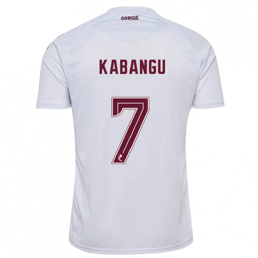 Danxen Mujer Camiseta Elton Kabangu #7 Blanco Borgoña 2ª Equipación 2025/26 La Camisa