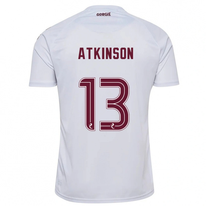 Danxen Mujer Camiseta Nathaniel Atkinson #13 Blanco Borgoña 2ª Equipación 2025/26 La Camisa