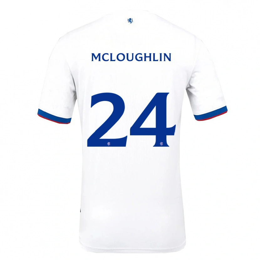 Danxen Mujer Camiseta Olivia Mcloughlin #24 Blanco Rojo Azul 2ª Equipación 2025/26 La Camisa