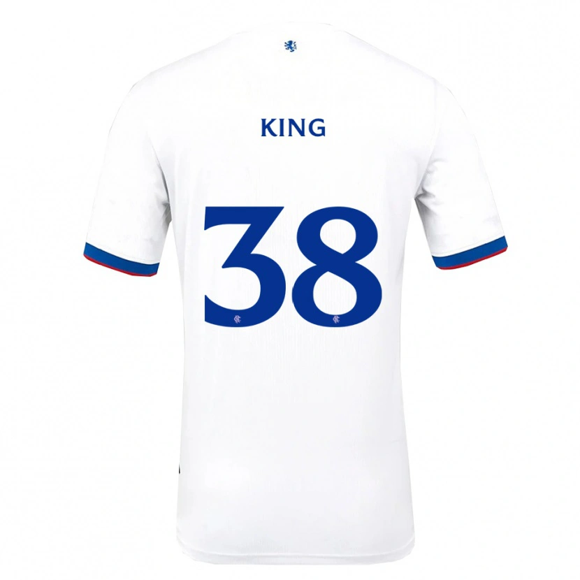 Danxen Mujer Camiseta Leon King #38 Blanco Rojo Azul 2ª Equipación 2025/26 La Camisa