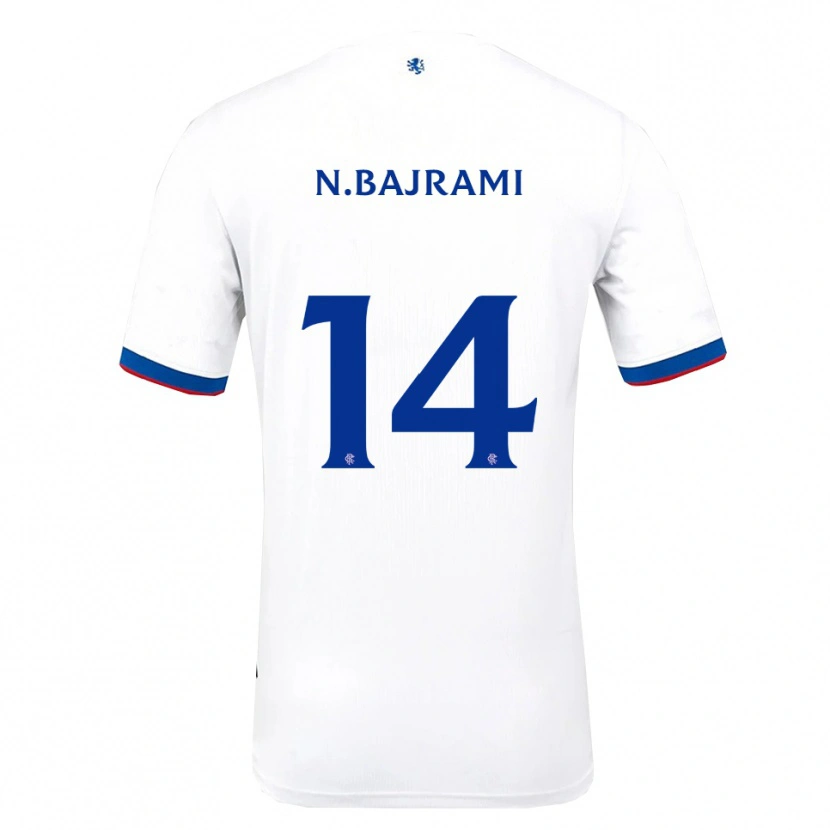 Danxen Mujer Camiseta Nedim Bajrami #14 Blanco Rojo Azul 2ª Equipación 2025/26 La Camisa