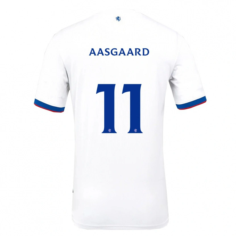 Danxen Mujer Camiseta Thelo Aasgaard #11 Blanco Rojo Azul 2ª Equipación 2025/26 La Camisa