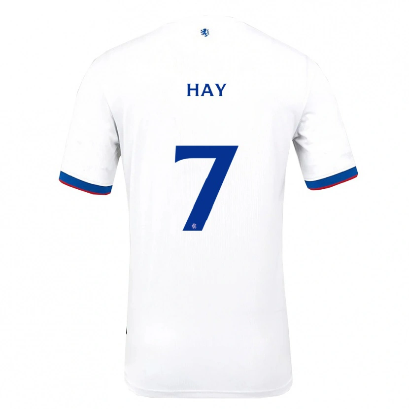 Danxen Mujer Camiseta Brogan Hay #7 Blanco Rojo Azul 2ª Equipación 2025/26 La Camisa