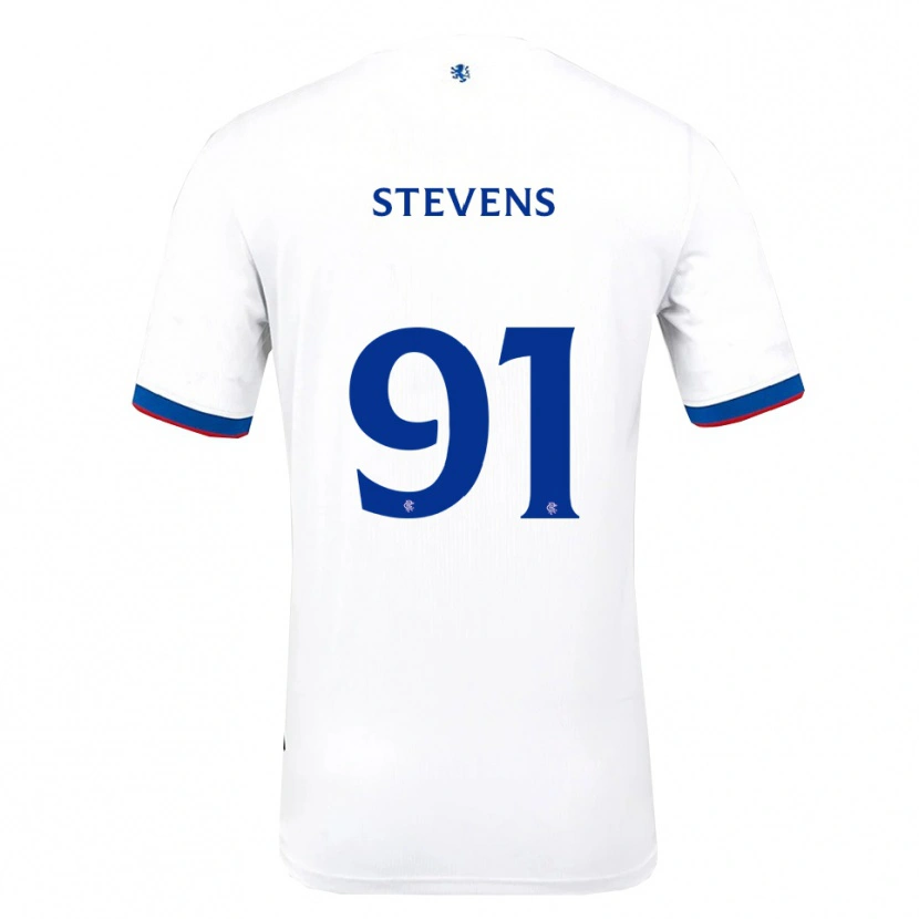 Danxen Mujer Camiseta Archie Stevens #91 Blanco Rojo Azul 2ª Equipación 2025/26 La Camisa