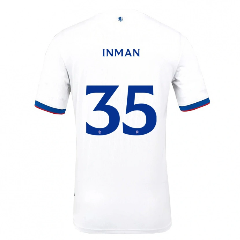 Danxen Mujer Camiseta Lucy Inman #35 Blanco Rojo Azul 2ª Equipación 2025/26 La Camisa