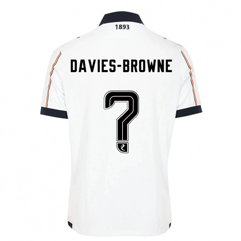 Danxen Mujer Camiseta Tobias Davies-Browne #0 Blanco Azul Marino Rojo 2ª Equipación 2025/26 La Camisa