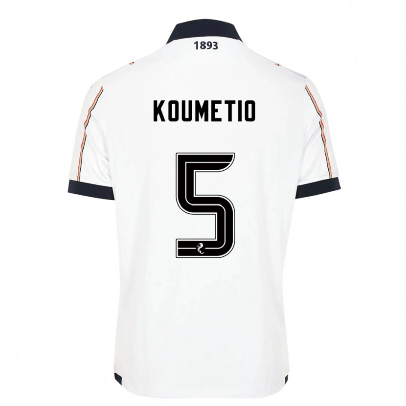 Danxen Mujer Camiseta Billy Koumetio #5 Blanco Azul Marino Rojo 2ª Equipación 2025/26 La Camisa