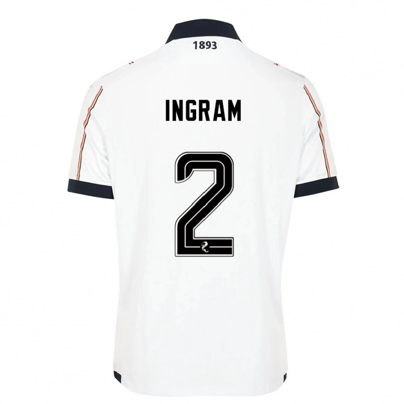 Danxen Mujer Camiseta Ethan Ingram #2 Blanco Azul Marino Rojo 2ª Equipación 2025/26 La Camisa