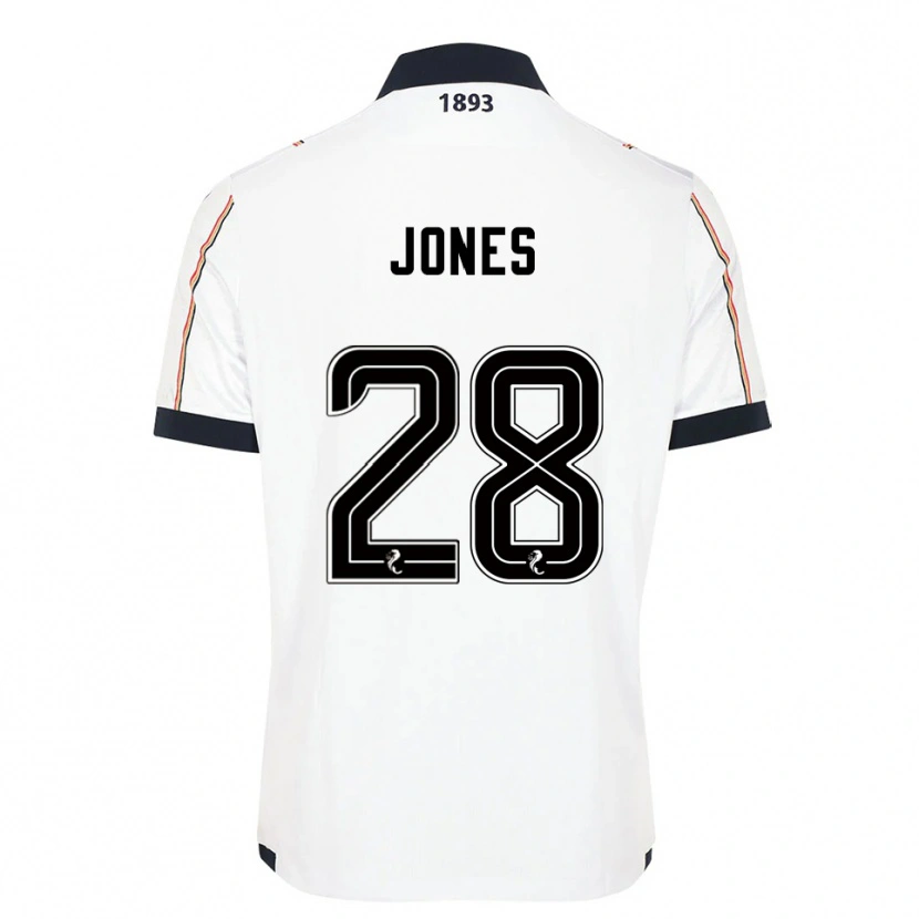 Danxen Mujer Camiseta Callum Jones #28 Blanco Azul Marino Rojo 2ª Equipación 2025/26 La Camisa