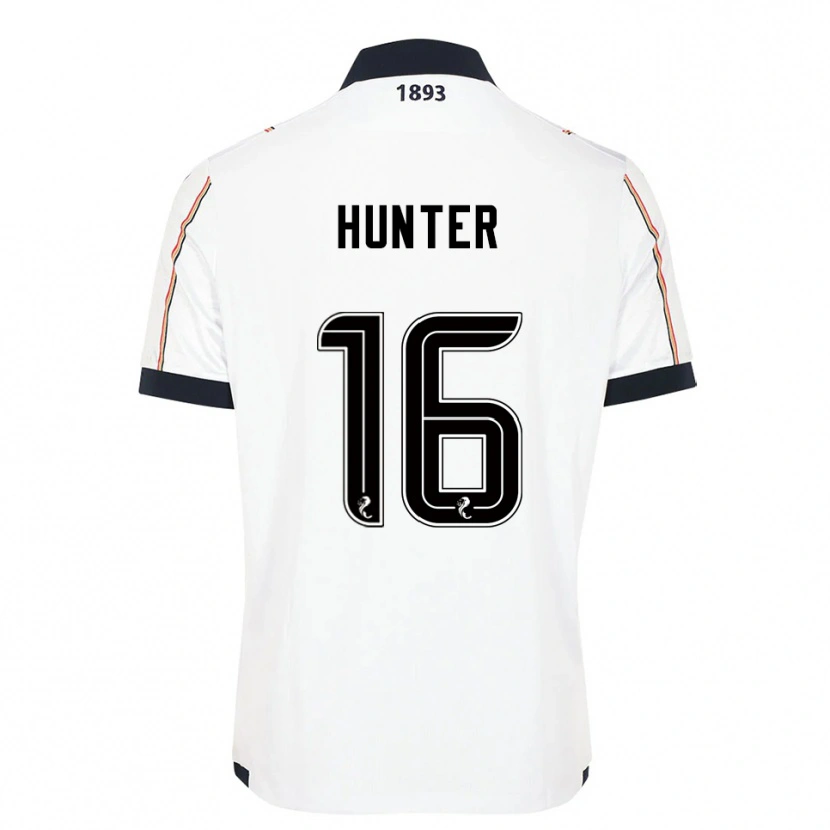 Danxen Mujer Camiseta Michael Hunter #16 Blanco Azul Marino Rojo 2ª Equipación 2025/26 La Camisa