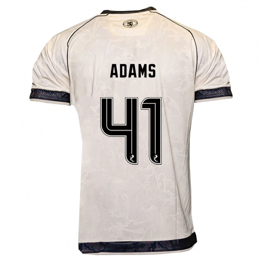 Danxen Mujer Camiseta Ruairidh Adams #41 Blanco Negro 2ª Equipación 2025/26 La Camisa