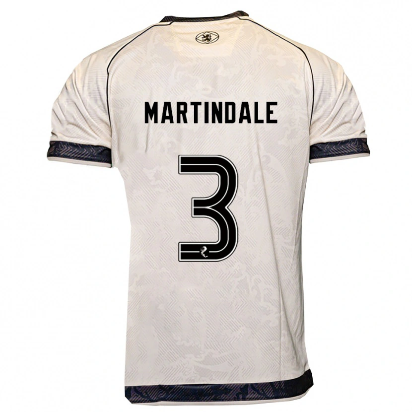 Danxen Mujer Camiseta Amilie Martindale #3 Blanco Negro 2ª Equipación 2025/26 La Camisa